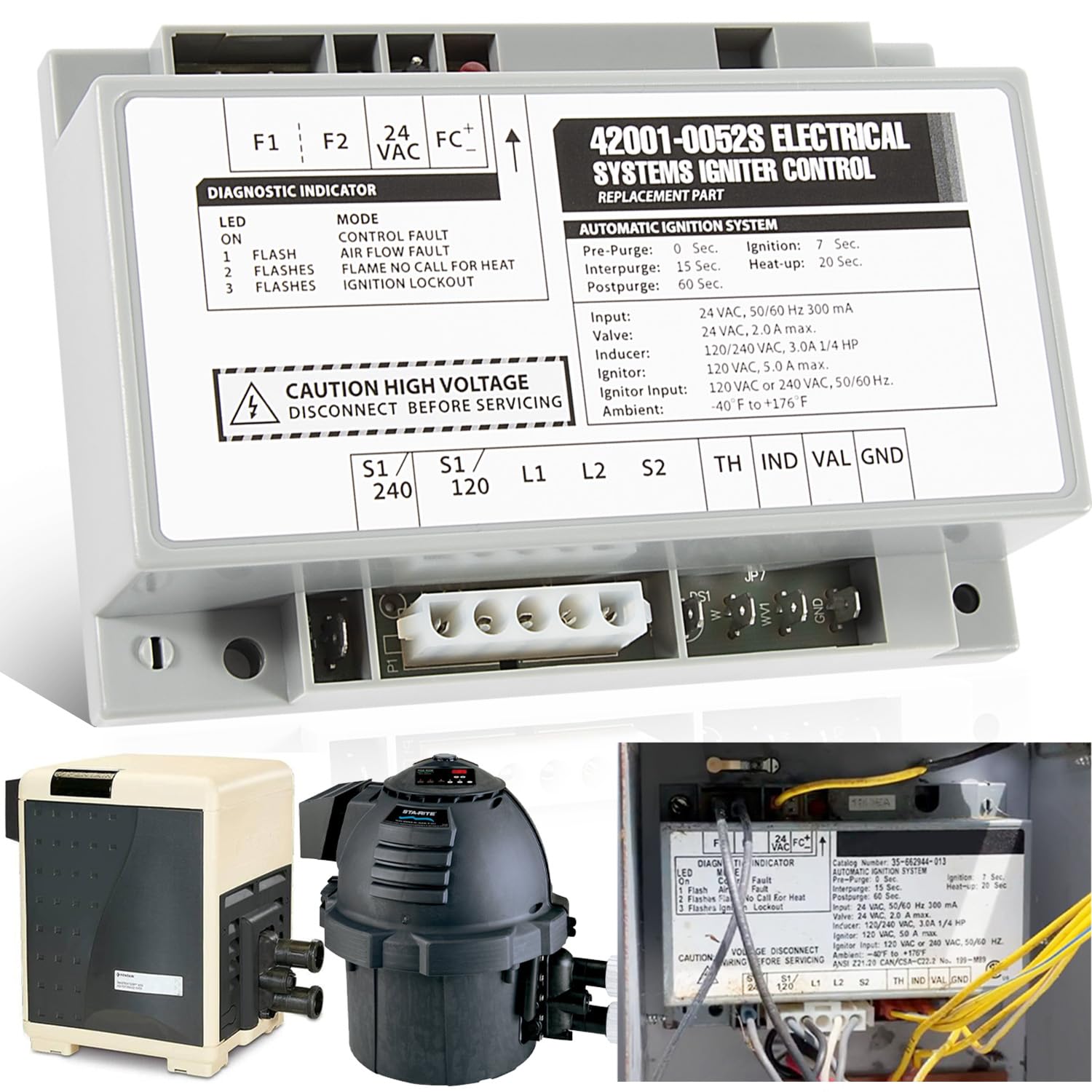 Replacement Module 3 Sta Snapklik.com : Sixcow 42001-0052S Igniter Control Module Replacement ...