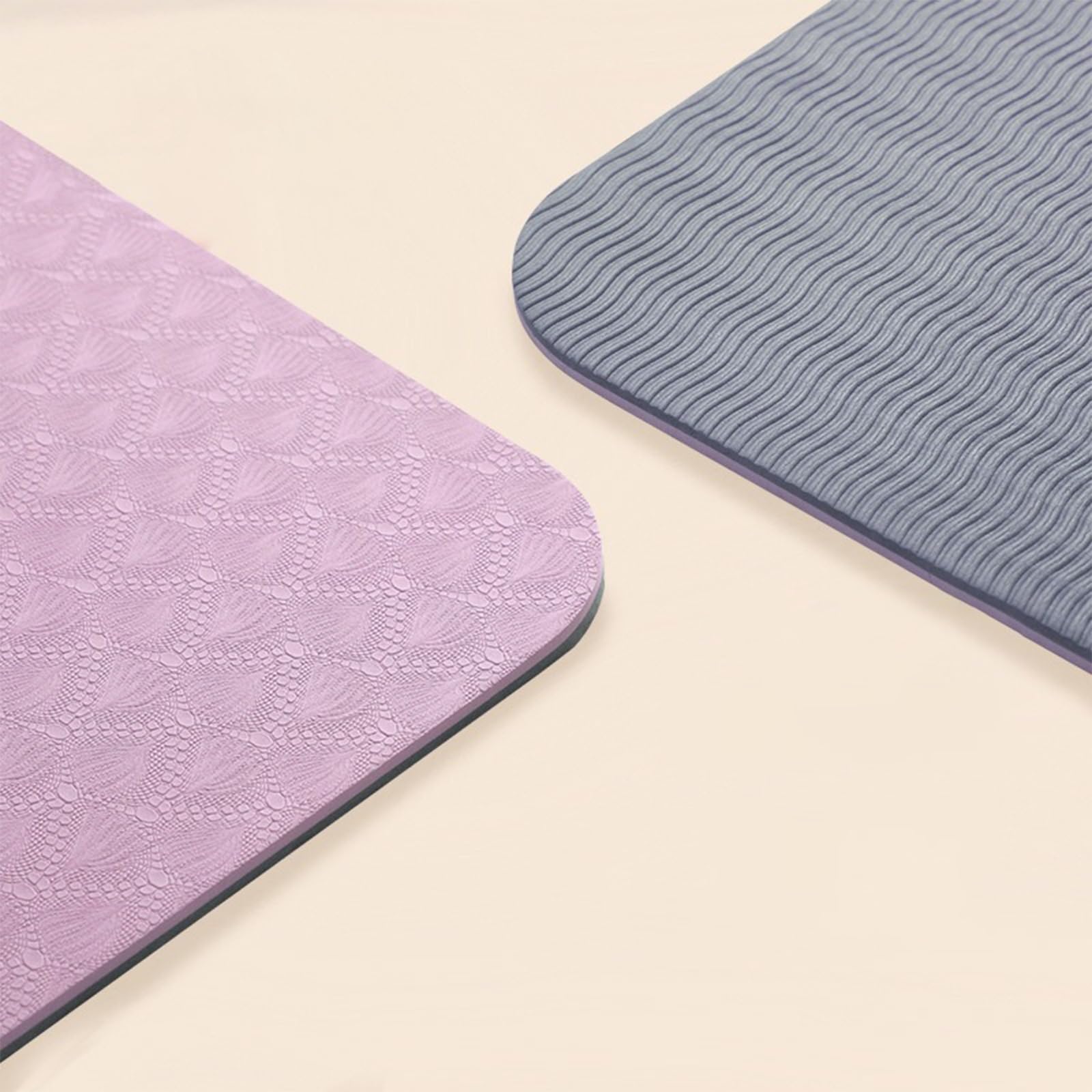 Esterilla Doblable Para Yoga Mat Antideslizante Y Ligera de Material Esterilla Entrenamiento EcolóGico ElastóMero TermopláStico for Pilates Estiramientos Hombre/Mujer