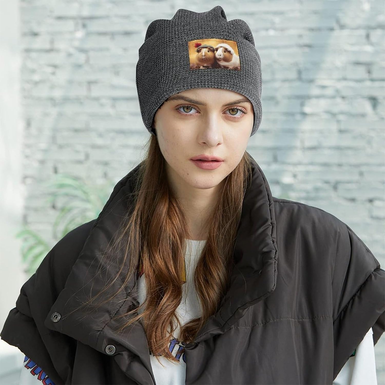 Stylish Cute Guinea Pigs Printed Winter Pullover Hats for Men and Women Combine Warmth and Style