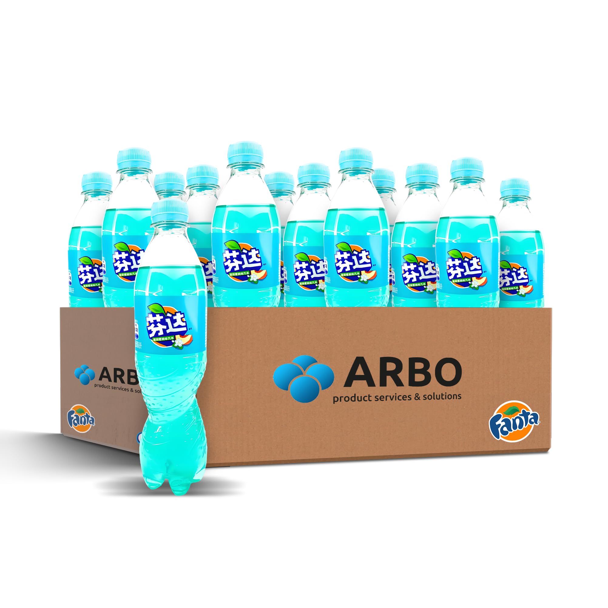 ArBo-Living Quality Fanta White Peach 500 ml - Intenso sabor a melocotón blanco con jazmín - Edición China - Jazmín de melocotón con ácido carbónico fino - Botellas de PET