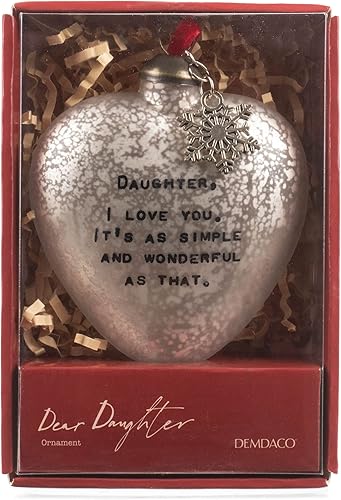 Miniatura 2 de Adorno colgante decorativo decorativo de cristal soplado de 4 x 3.5 para hija en tono plateado