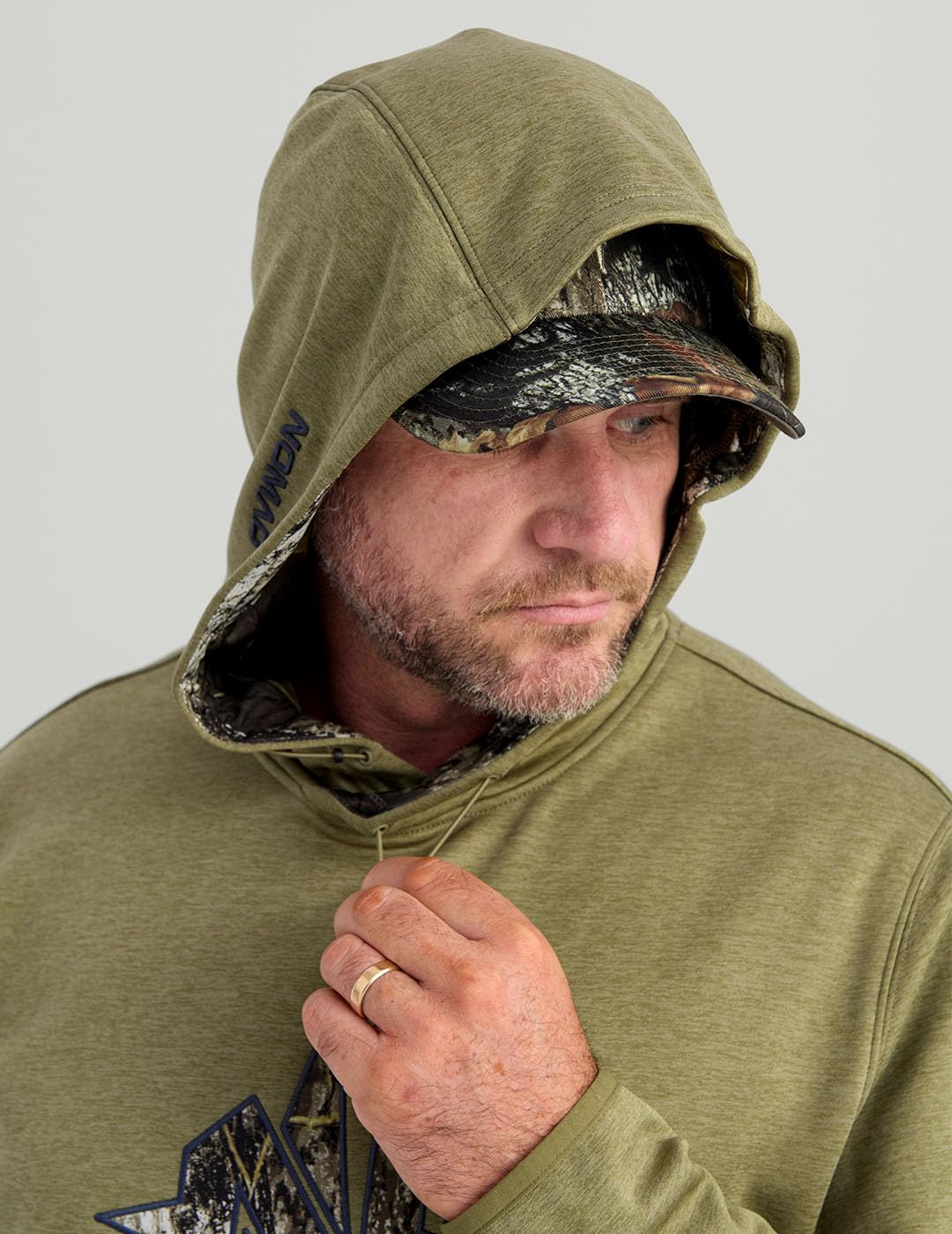 Nomad Herren North Star Bequemer mittelschwerer Jagd-Kapuzenpullover mit Camo Logo für Alltag und Outdoor-Lifestyle