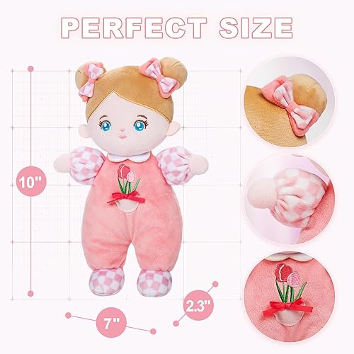 Vista 2 de OUOZZZ Soft Baby Doll for 1 Year Old Girl Gifts - Toys for 1+ Year Old Girl Birthday Ideal Baby Valentines Day Gifts Adorable Toddler Girl Toys