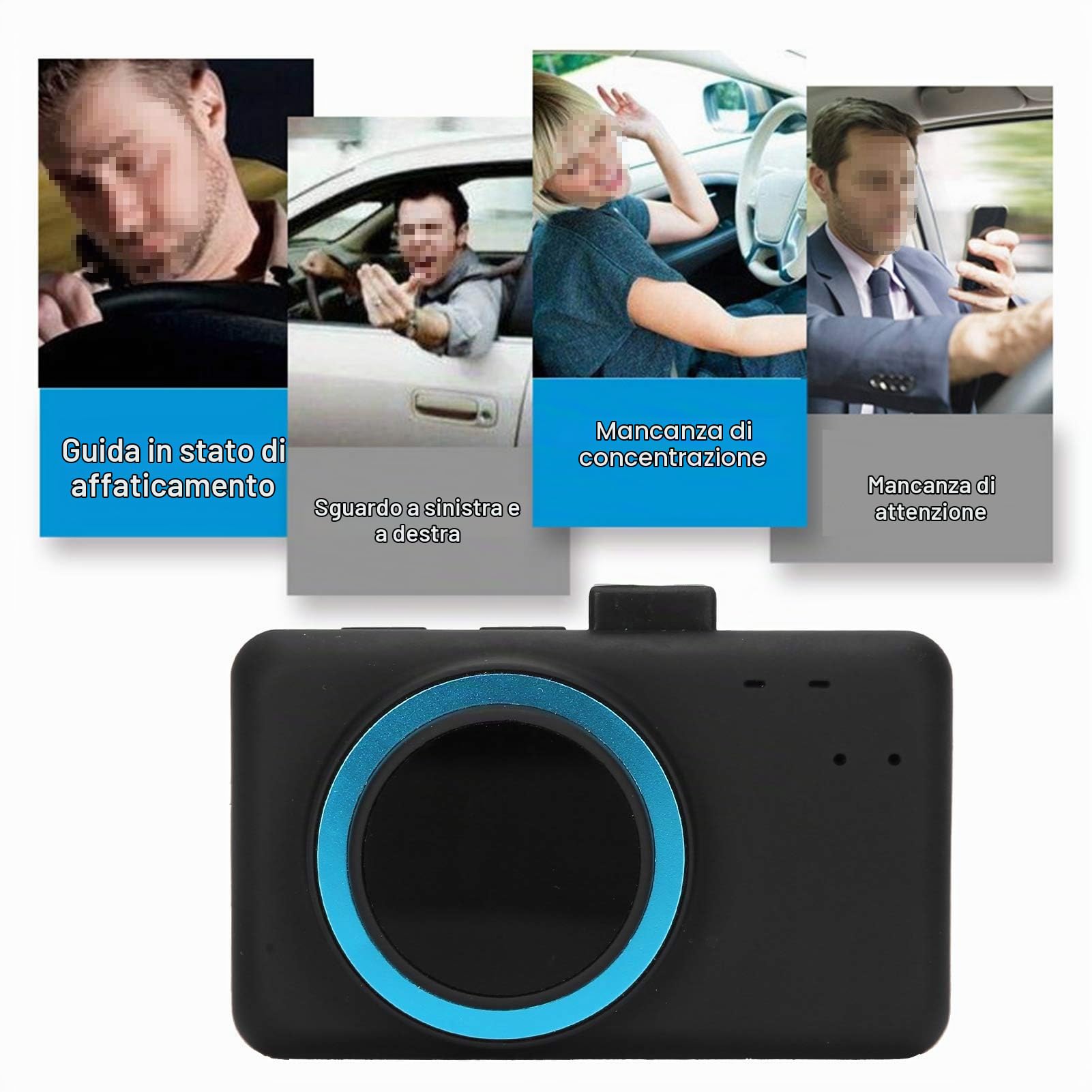 Allarme stanchezza del conducente, Dispositivo di Allarme di Avvertimento per la Guida della Fatica del conducente Monitor Anti-Sonno per Una Guida sicura Sicurezza Sistema di Allarme per Auto Driver