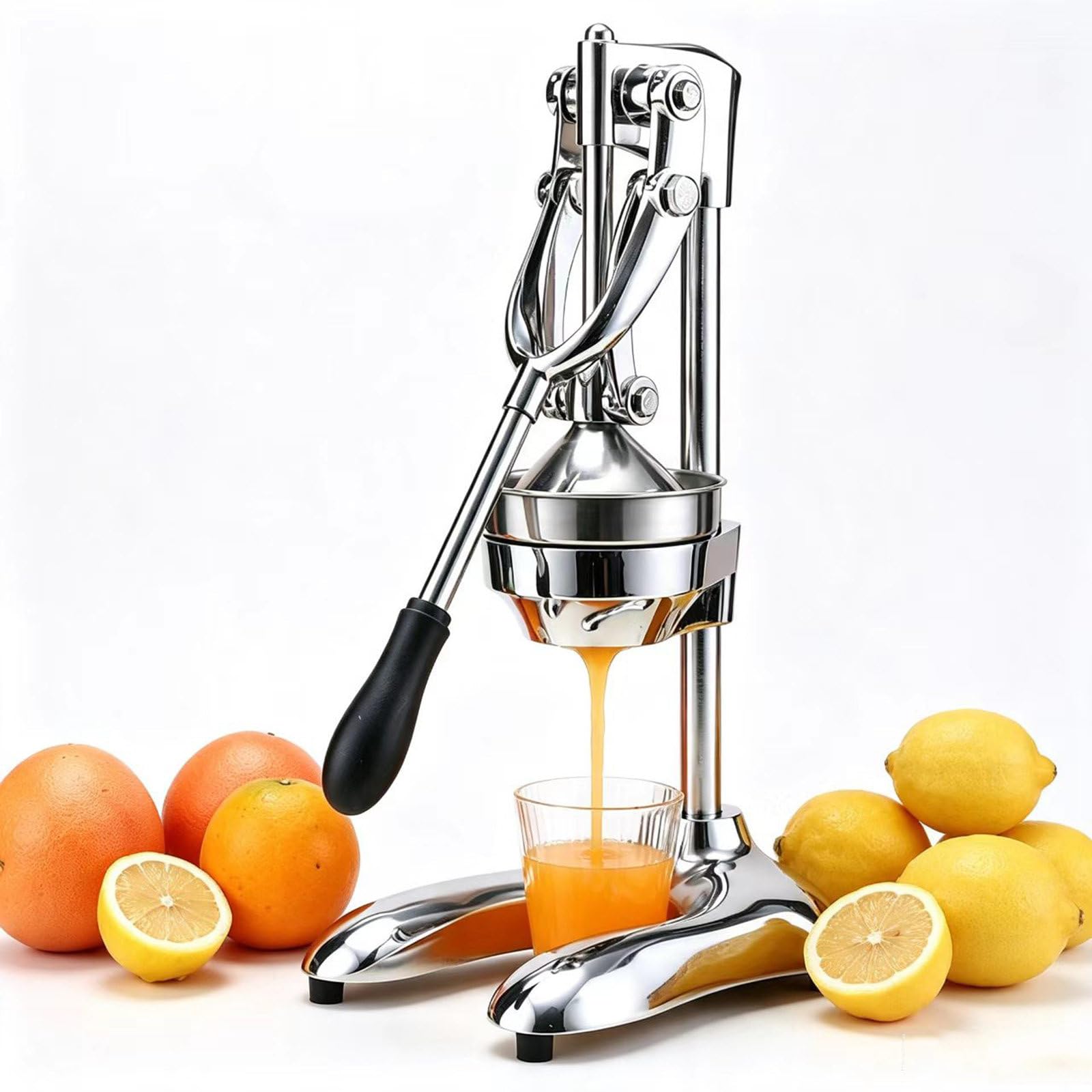 Presse-Agrumes Manuel, Presse-Fruits à Main en Acier Inoxydable 304, Extracteur De Jus Robuste pour Oranges, Citrons Et Grenades, Presse-Agrumes Manuel Amovible Et Facile à Nettoyer