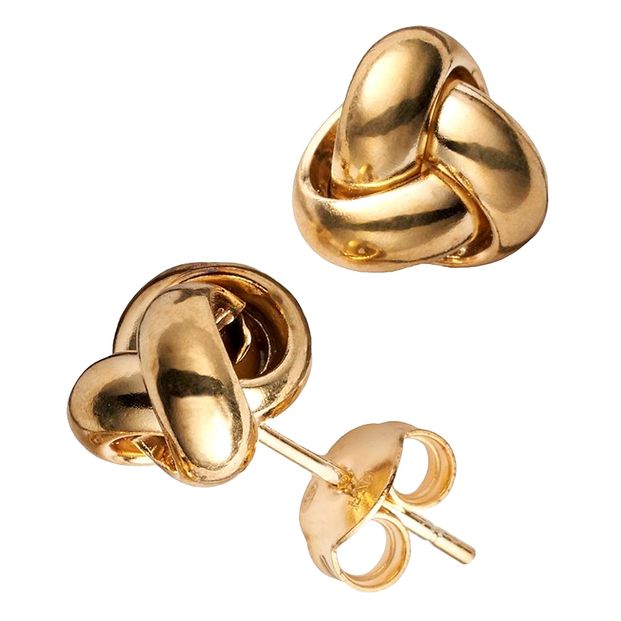 Pendientes De Tuerca En Forma De X De Oro Amarillo De