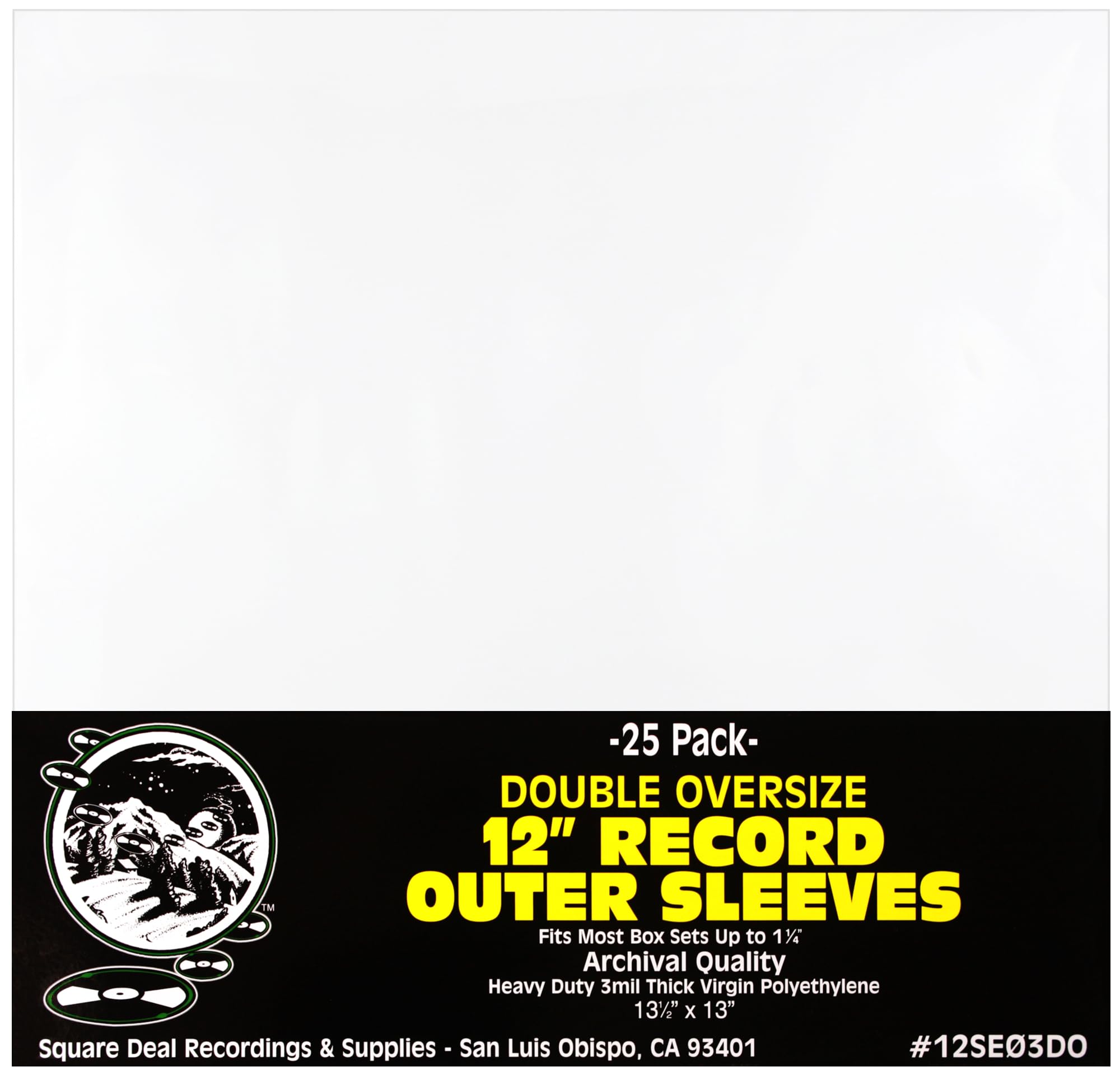 25 DOUBLE OVERSIZE Plastic Outersleeves for 12" Vinyl Records - Fits Box Sets up to 1 1/4" Thick! #12SE03DO - High Clarity Plastic - Protect Against Dust! 3 Mil Thick. (Albums / Outer Sleeves / Covers)-image-36