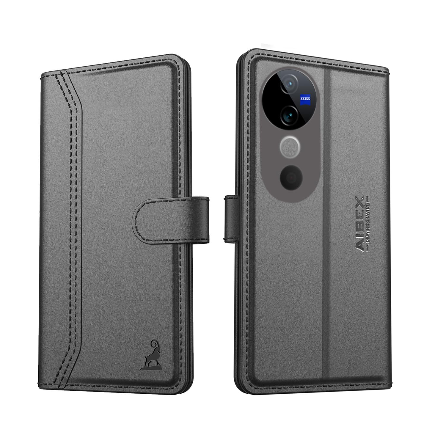 AIBEX ® Vivo T3 Ultra 5G / Vivo V40 5G / Vivo V40 Pro 5G Flip Cover Leather Finish | Inside TPU with Card Pockets | Wallet Stand | Complete Protection Flip Case Black (B0DCNPMZ4P) Amazon Price History, Amazon Price Tracker