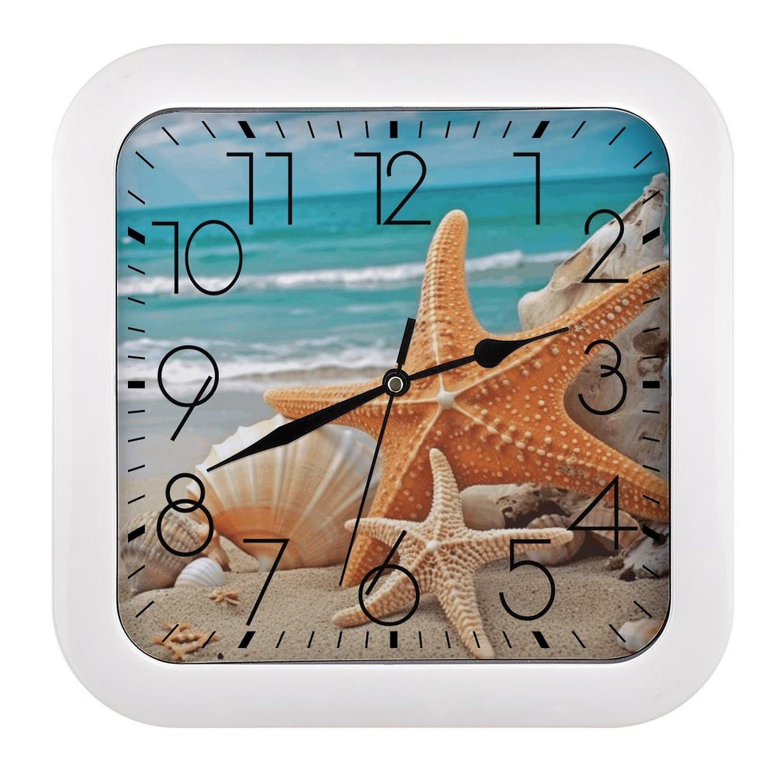 Horloge murale fonctionne à piles avec mouvement fluide silencieux pour le bureau