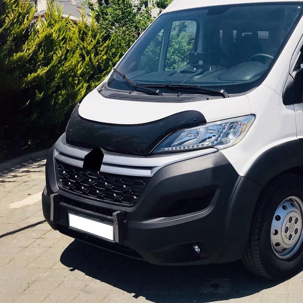 for Citroen Jumper 2014 2015 2016 2017 2018 2019 2020 2021 2022 2023 2024 Bonnet Protector Guard Front Bug Shield Hood Deflector Hood Stone Hood Shields Piano Black