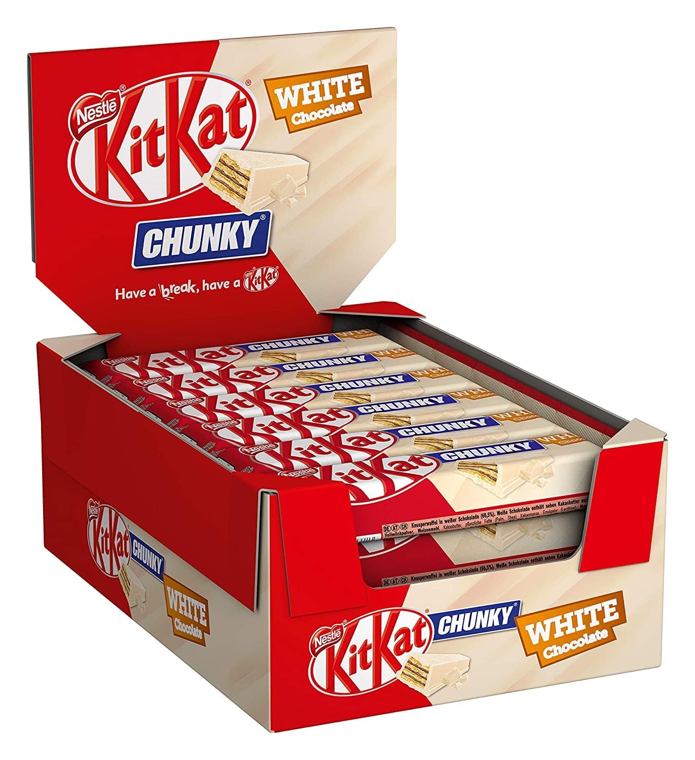 Nestle KitKat Chunky White Chocolate With Crispy Wafer Fingers With Layer of Smooth White Chocolate 40g X 24 Pieces Box (USA) (B0CRNR9FN9) Amazon Price History, Amazon Price Tracker