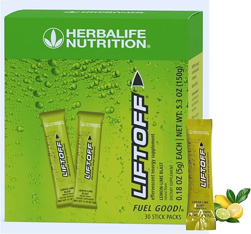 Herbalife Nutrition LIFTOFF Energy Stick Packs - Limón-Limón Blast - Bebida instantánea para un impulso natural de energía, despeja la mente, mejora