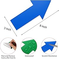 Vista 3 de 40 calcomanías de flecha de 8 pulgadas, adhesivo extraíble, letrero direccional para piso, impermeable, marca de flecha, instrucciones de carretera