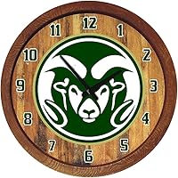 Vista 289 de The Fan-Brand NCAA Oklahoma Sooners: Faux Barrel Top Wall Clock Sports Team Bar Sign Décor - Home Man Cave, Party Decoration - Made On Demand