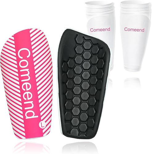 Espinilleras de fútbol para niños y jóvenes, incluye mangas con inserto de equipo de fútbol para niños, niñas y hombres