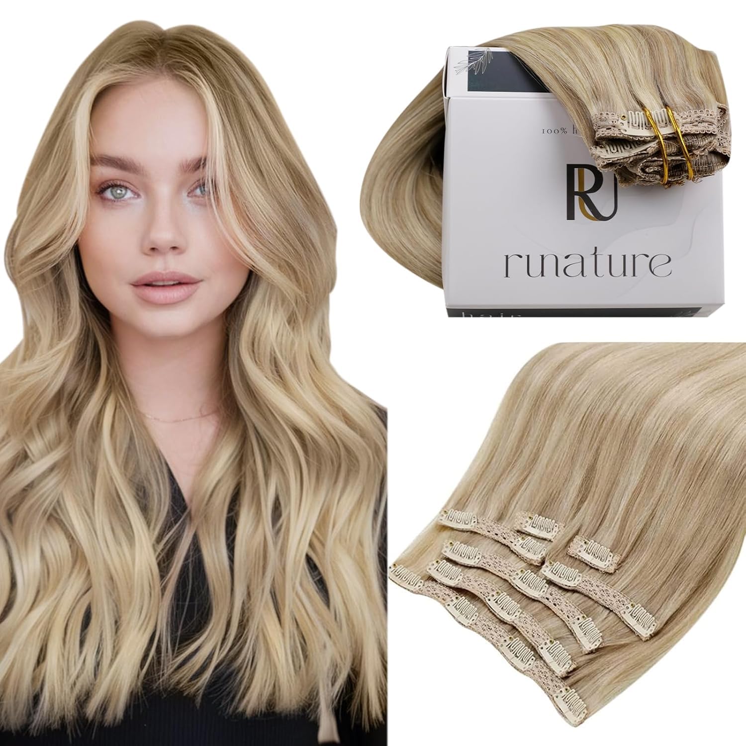 RUANTURE Clip in Extensions Echthaar