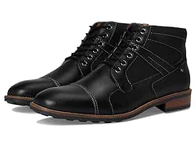 新品未使用箱付27㎝◎Steve Madden ワークブーツ ウィングチップ 黒 STEVEMADDEN_SHOES_RAMPAGE_BLAC