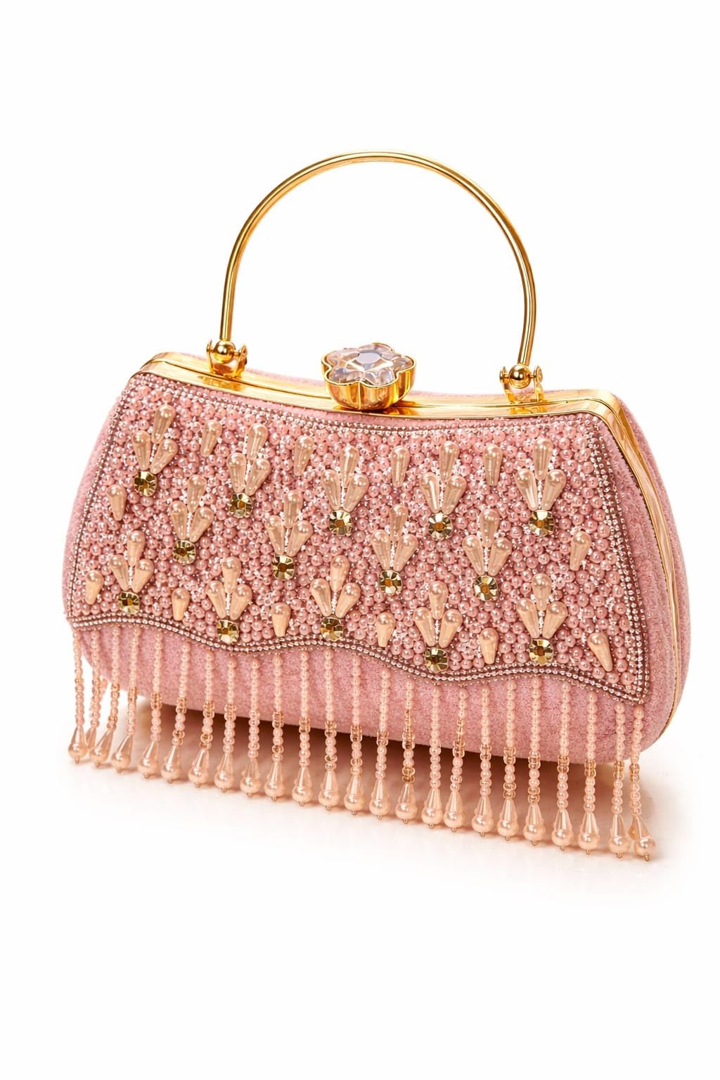 FTSBags Elegant Pearl Beaded Women’s Clutch Bag with Handle – Wedding & Party Handbag.-image-44