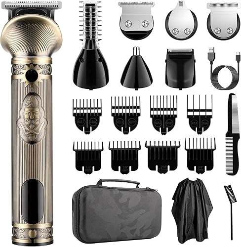 Kit de aseo para barba 6 en 1, afeitadoras eléctricas para hombre, bigote y nariz, afeitadora eléctrica para afeitado facial de hombres, regalo