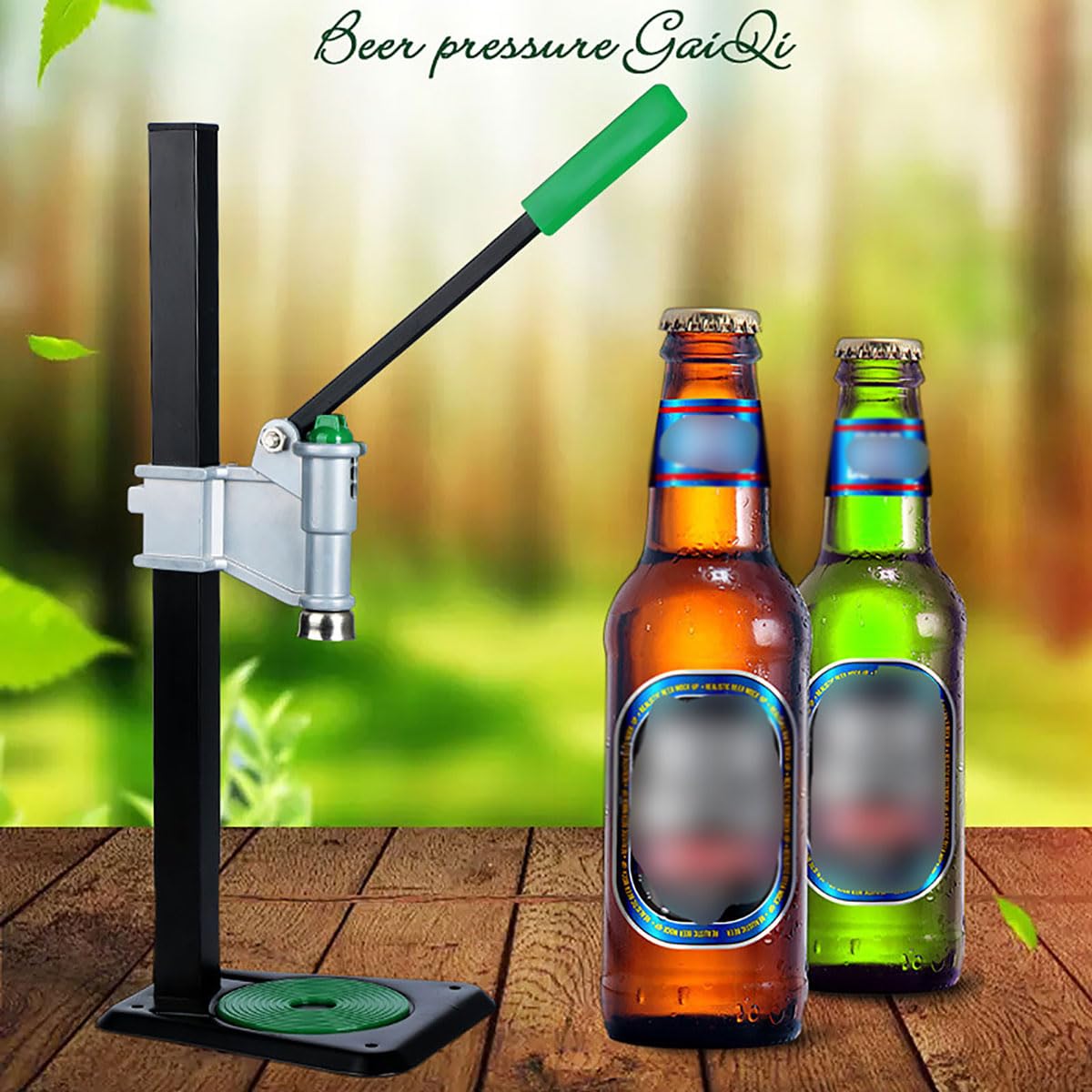 Bier-Verschließmaschine – Höhenverstellbarer Bankverschluss für 26 mm/29 mm Flaschen – Brauversiegelungsausrüstung für Glasflaschen – ideal für selbstgebrautes und alkoholfreie Getränke