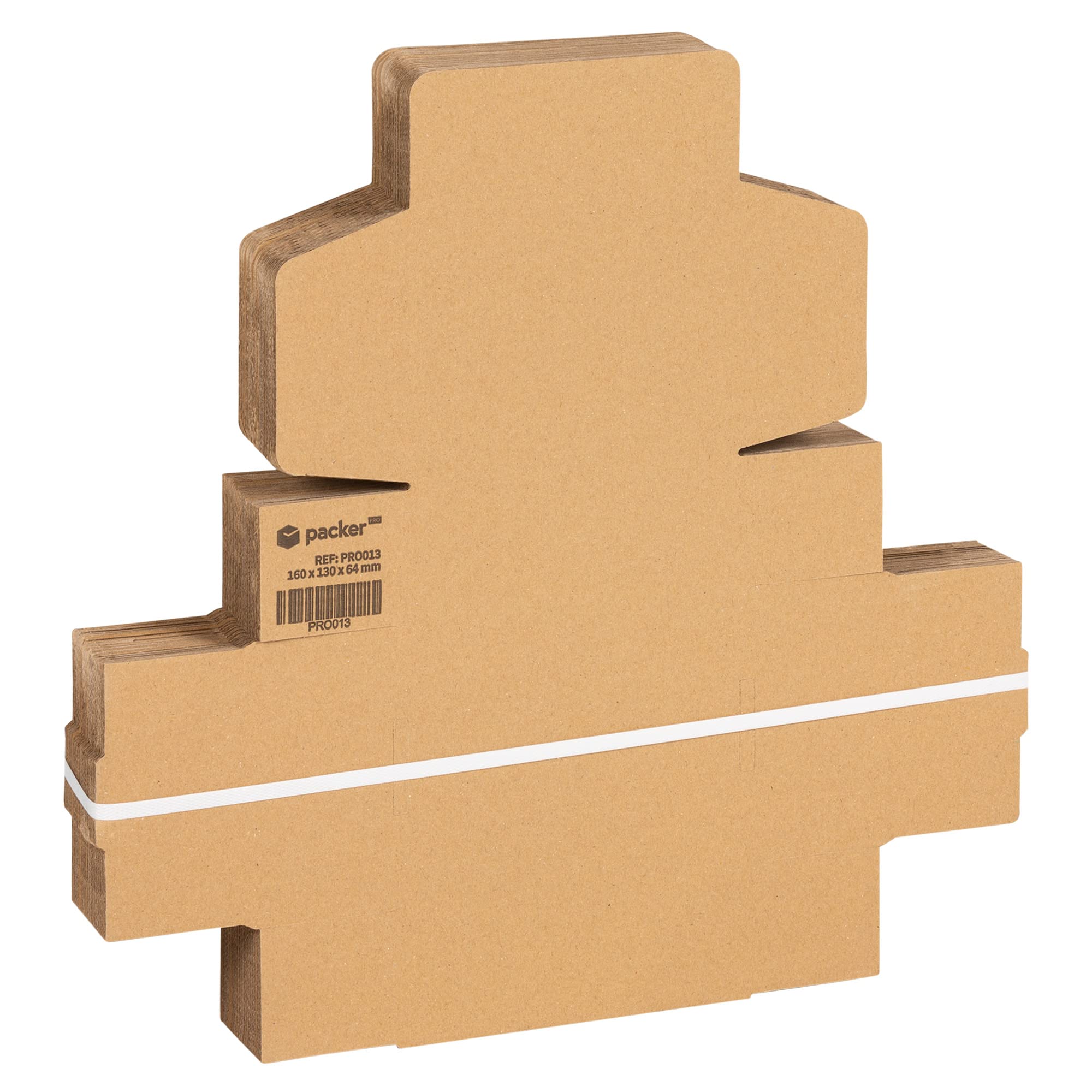packer PRO Packung mit 25 Versandkartons zum Selbstaufbau für Ecommerce und Geschenk, klein, 16 x 13 x 6,5 cm
