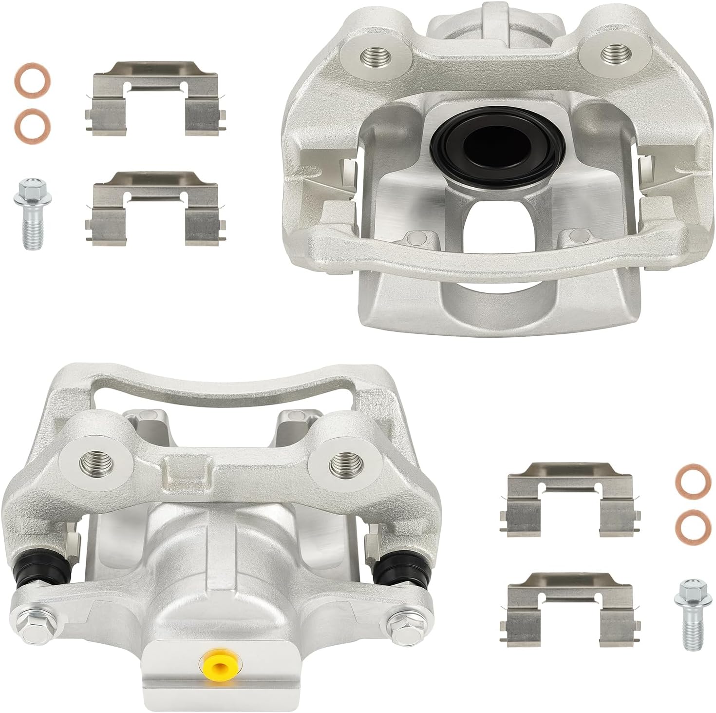 Rear Disc Brake Caliper Assembly with Bracket fit for 2009-2017 Traverse, 2007-2016 GMC Acadia, 2008-2017 Buick Enclave, 2013-2019 Cadillac XTS, 2007-2010 Saturn Outlook, 2PC 18-B5058 + 18-B5059