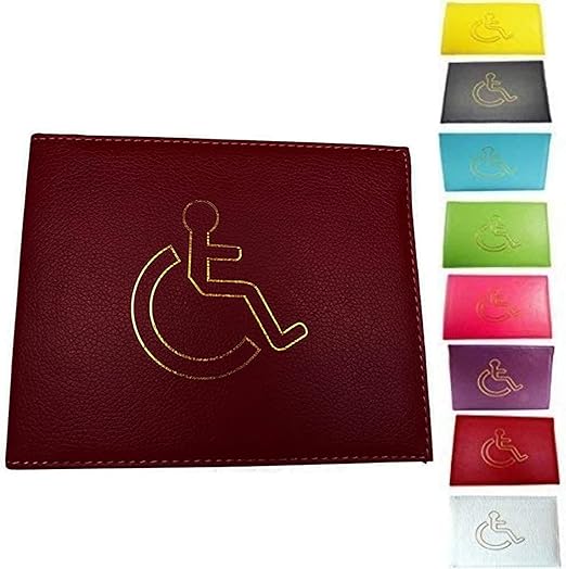 Soft Leather Disabled Badge Holder Wallet Disability Parking Badge