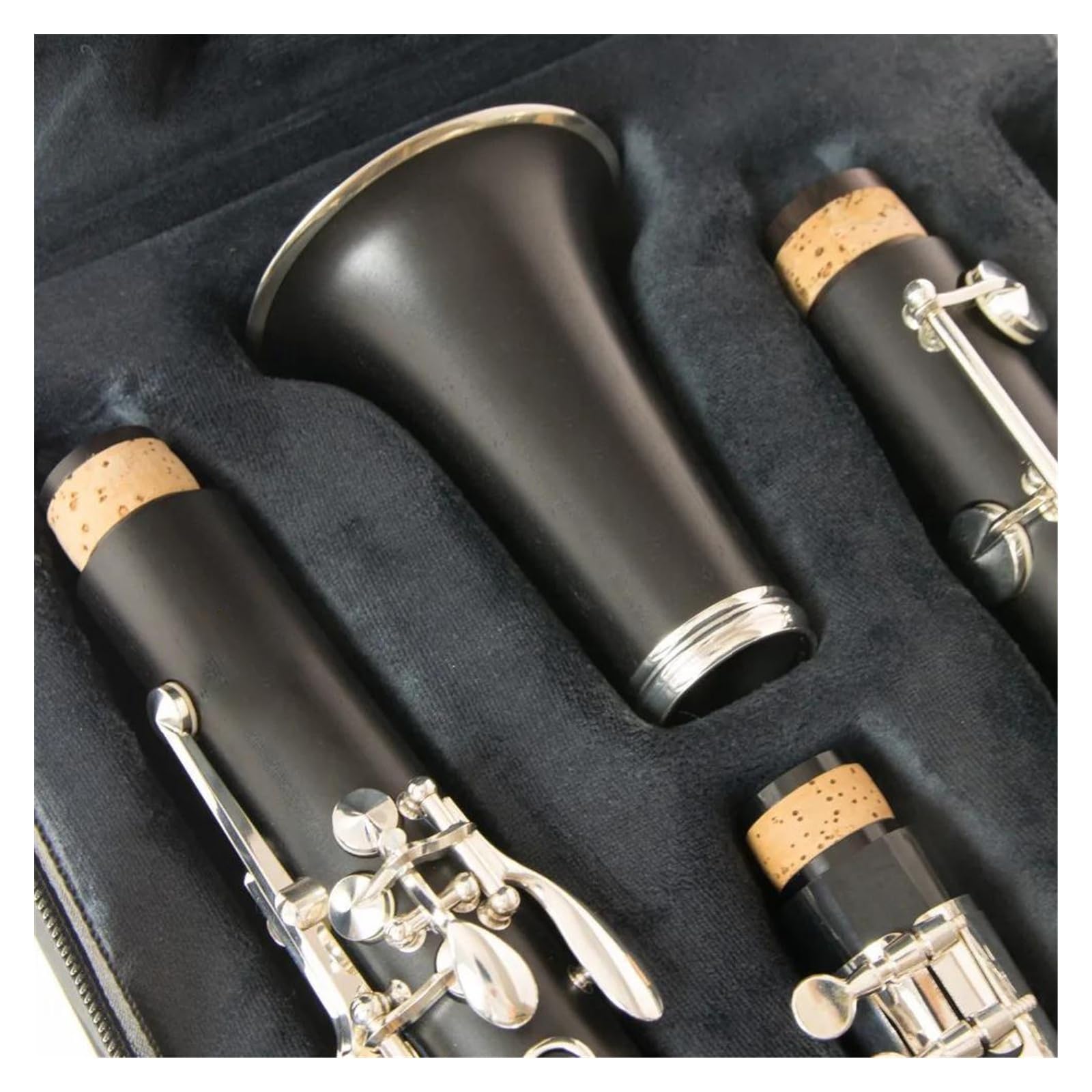 Clarinete Profesional Cuerpo De Tubo De Baquelita Teclas Plateadas Clarinete 17 Teclas Tono Bb Clarinete Para Estudiantes Estuche Incluido Boquilla