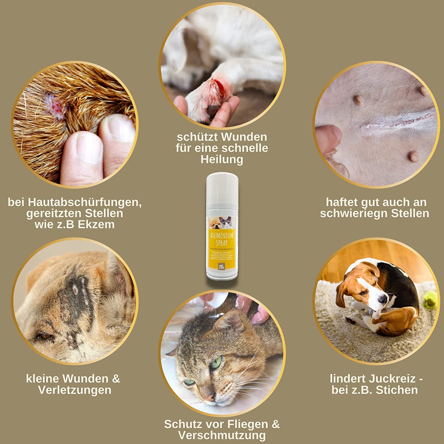 EMMA Silberspray Wundspray Hund Katze Pferd 3×0,1 L Sprühpflaster