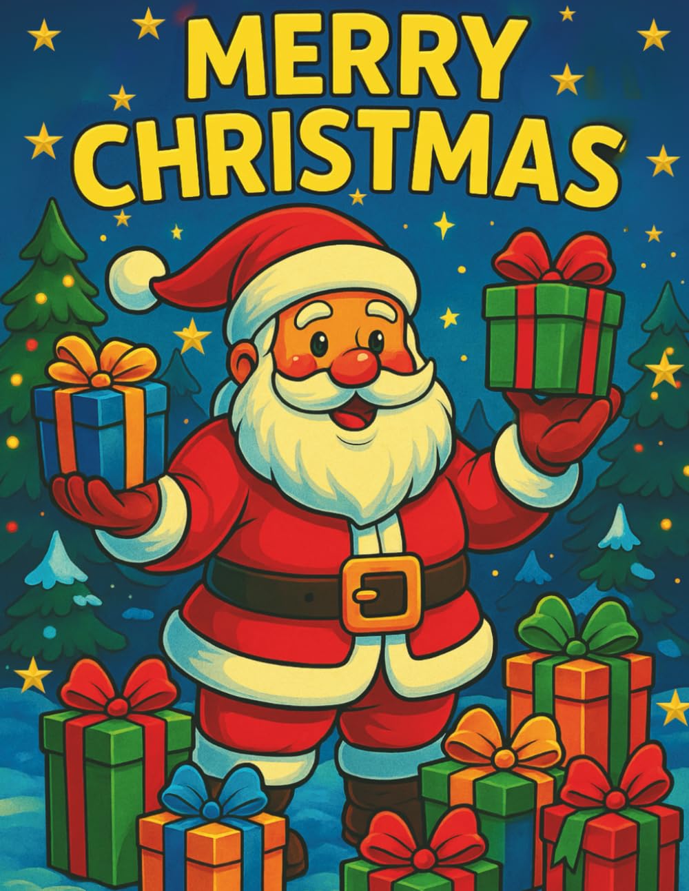 Merry Christmas: Christmas Coloring Book for Kids Ages 3–8