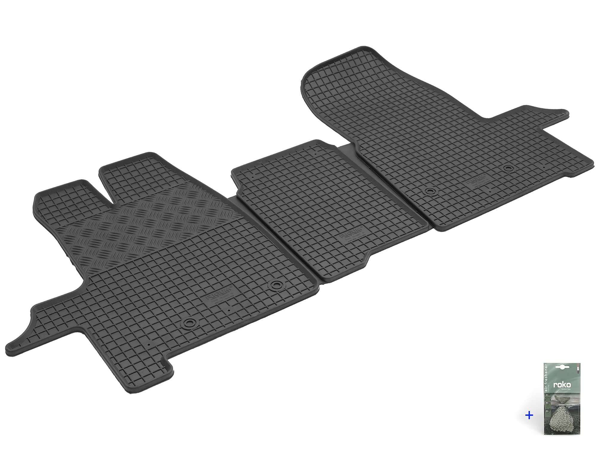 Auto Fußmatten Gummimatten Rigum geeignet für Ford Transit 3-Sitzer ab 2015 Passgenau + Auto Duft/BesteKauf