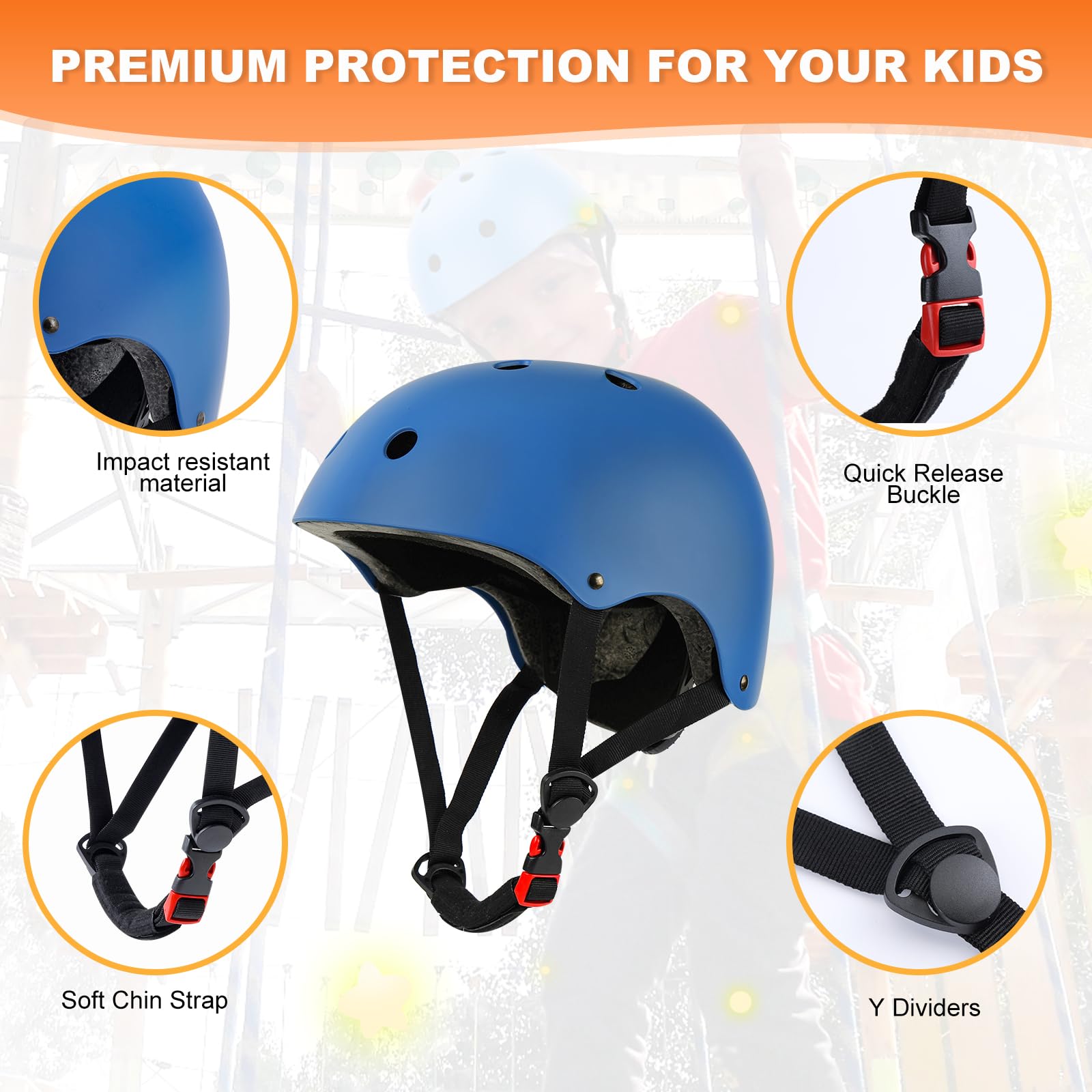 Casco de bicicleta para niños, cascos ajustables para niños de 2 a 8 años, 8 a 14 años, casco multideportivo para niños, para bicicletas, patinetas, scooter, bicicleta de equilibrio.. 4