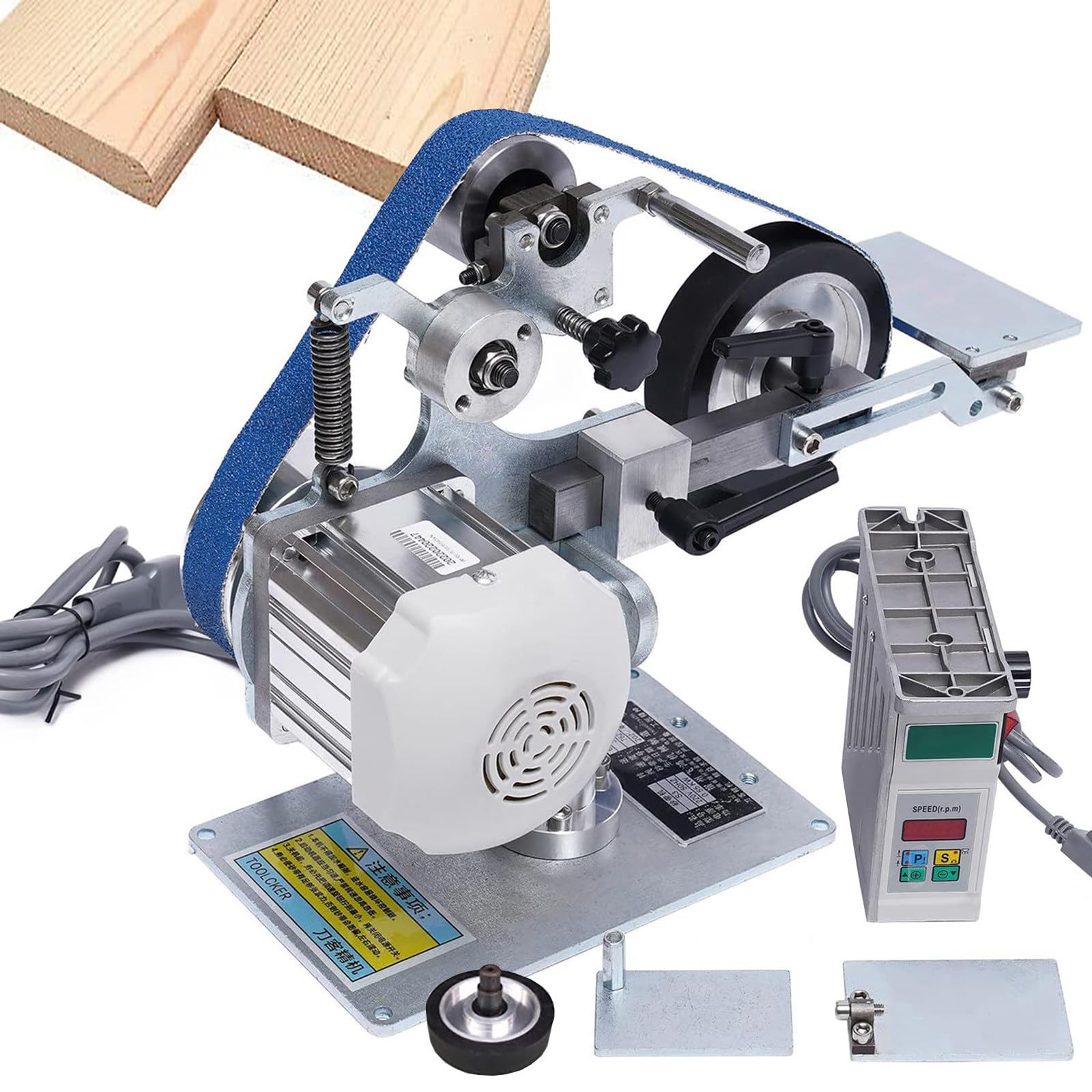 Levigatrice A Nastro 550w, Levigatrice A Nastro Multifunzione 762x25mm, Levigatrice A Nastro Verticale E Orizzontale, Display Digitale della velocità