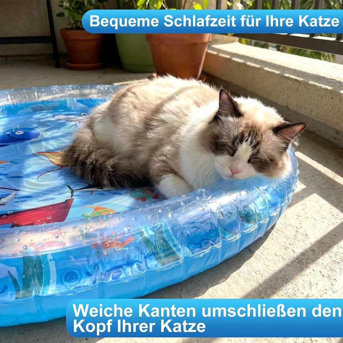 Sensorische Wasserspielmatte für Katzen, Pfotenteich für Katzen(1pc-h)