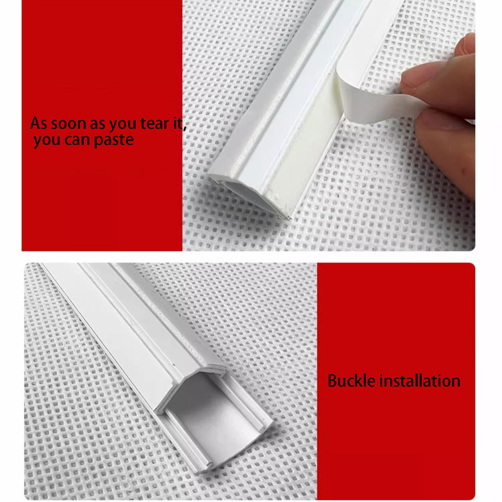 Eck-Kabel-Management-Set, braune Kabelabdeckung, Laufbahn für Boden, Sockelleiste, Decke, elektrische Draht-Concealer und Kabelversteckung, Kabelkanal mit Eck-Kabelverstecker, 17 x 10 x 17 mm