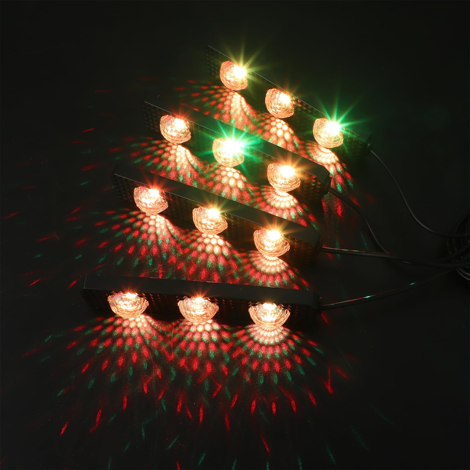 STOBAZA 1PC Colorful Car Lights Sound Activated LED Atmosphere Lamp for Vehicle Interior Modification Durable Foot Sole Decorative Lights Black for Car Use