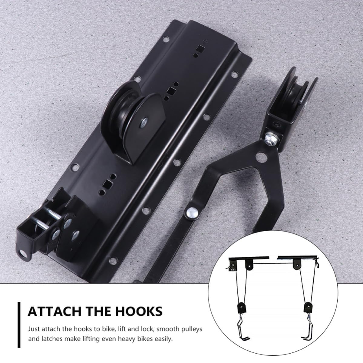 Soporte de Pared para Bicicleta Ganchos Resistentes para Colgar Bicicletas, Almacenamiento Interior Compacto y Fácil Instalación en Pared