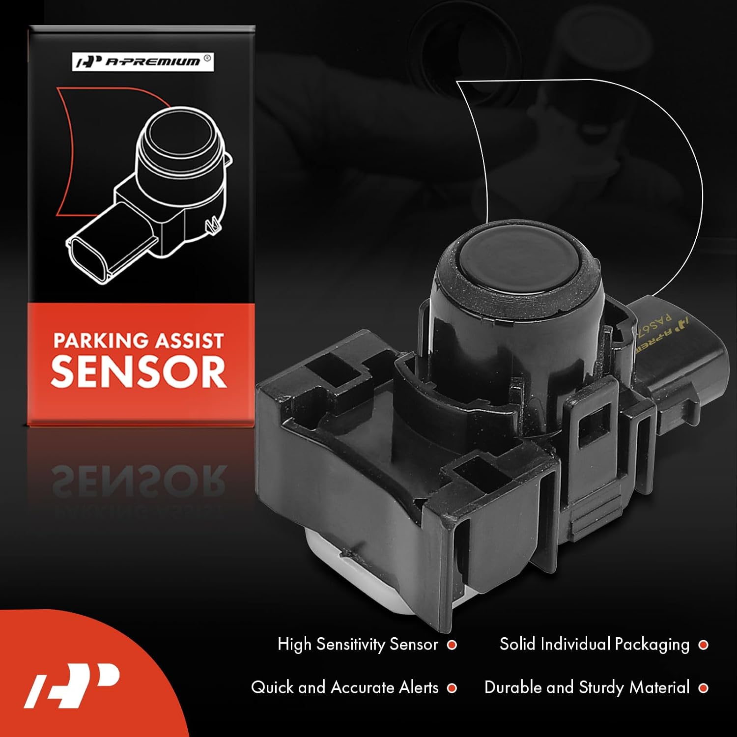 A-Premium Reverse Backup Parking Assist Sensor Compatible with Select Mazda Models - CX-5 CX5 2019-2022, CX-9 CX9 2018-2020, Replace# KD4767UC151, GV9B67UC1