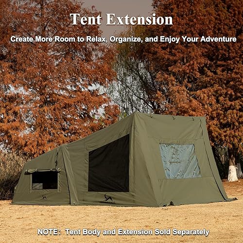 Miniatura 2 de TOMOUNT - Tienda de campaña de lona inflable con bomba, tienda de campaña fácil de instalar para acampar Extensión