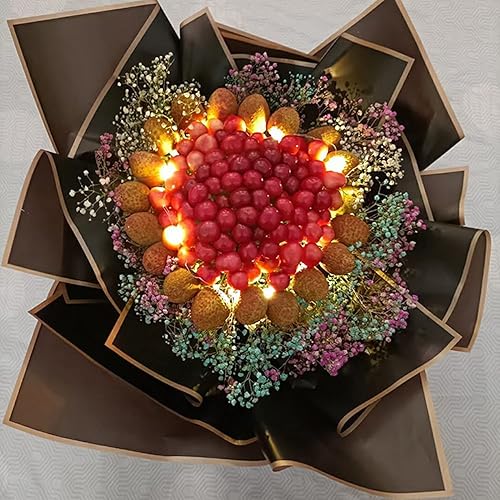 Miniatura 5 de 20 Sheets Pure Color Gold Edge Flower Wrapping Paper, Waterproof Floral Wrapping Paper, Fresh Flowers Bouquet Gift Packaging, 22.8x22.8 inch Used