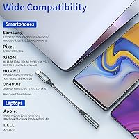 Vista 6 de │ Adaptador USB de tipo C a conector de auriculares de 3,5 mm, (paquete de 2 unidades) cable USB C a auxiliar hembra compatible con iPhone 16/15