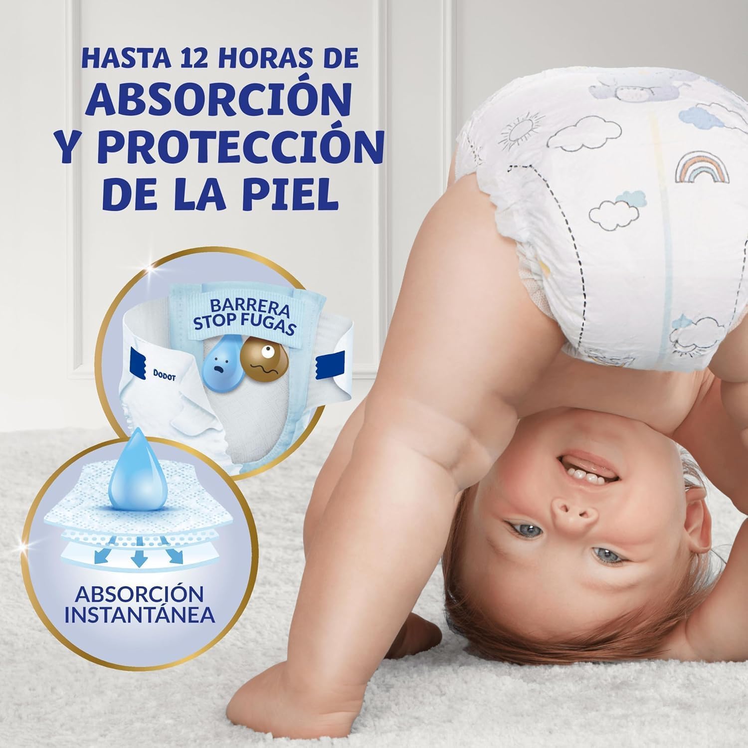 Dodot Pañales Sensitive Talla 1 (2-5 kg), 168 Unidades, con Toallitas Pampers Aqua Pure de Regalo