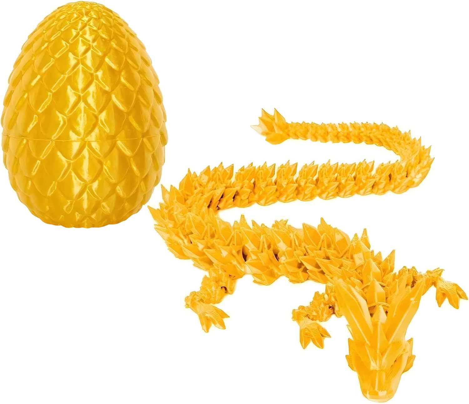 12 in 3D Printed Dragon 5 in Gold Egg,Easter Basket Essentials Stuffers