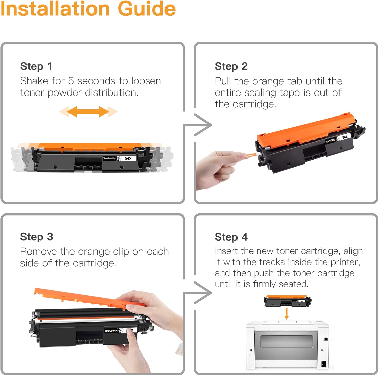 E-Z Ink Compatible Toner Cartridge Replacement for HP 94X CF294X 94A CF294A High Yield to Use with LaserJet M118dw M148dw M148fdw M149fdw M118 M148 M149 (Black, 2 Pack)
