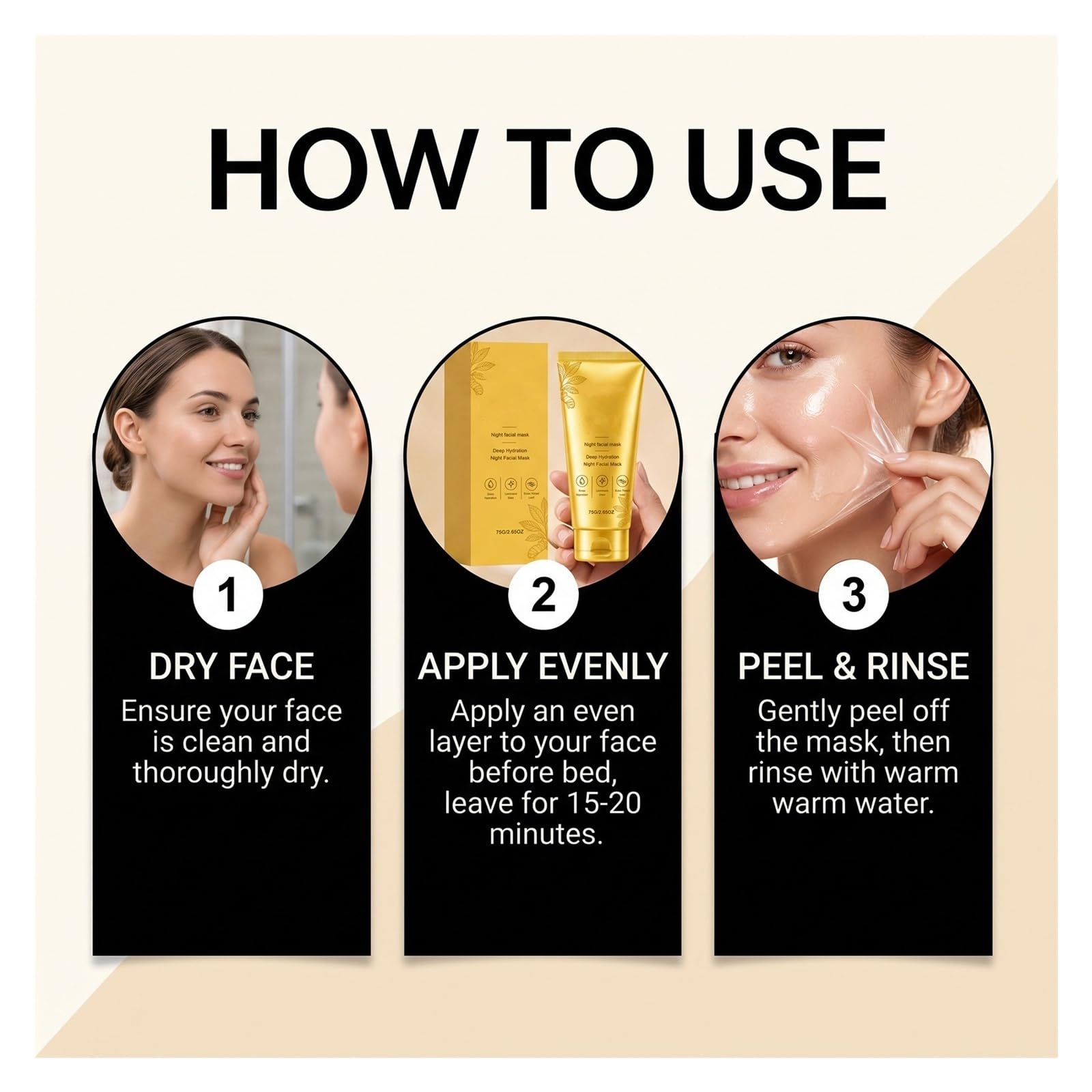 Tief feuchtigkeitsspendende Peel-Off-Maske, 75 g