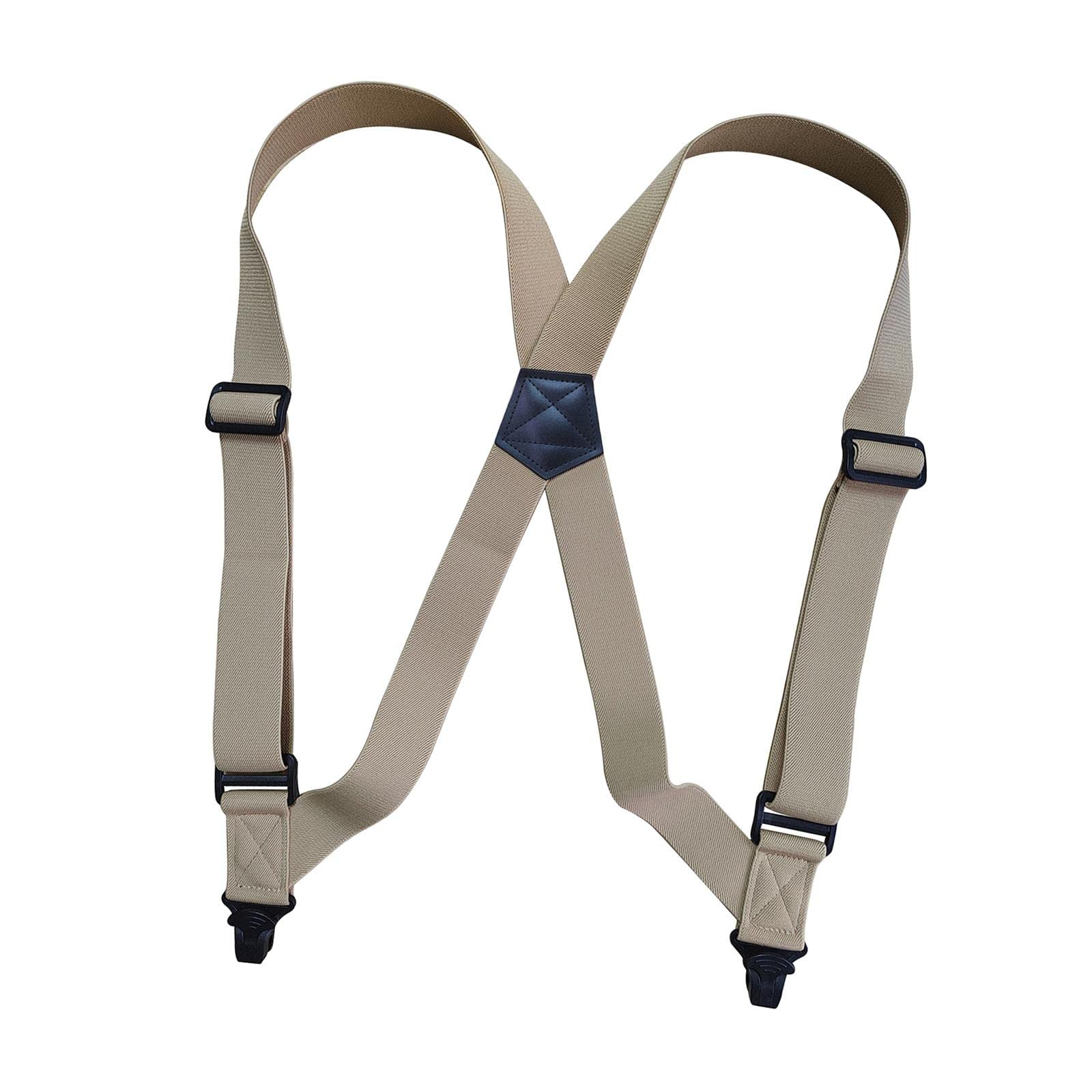 nivaa Suspenders for Men Adjustable Pants Durable Utility for Wedding Beige-picture-14