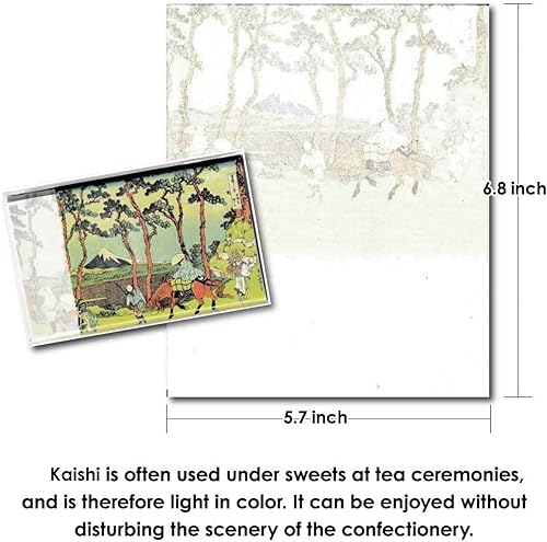 Miniatura 9 de Ukiyoe Design of Katsushika Hokusai "La Gran Ola" de Treinta y seis Vistas del Monte Fuji Mino Washi Tore Japonés Kaishi Papel 20 hojas