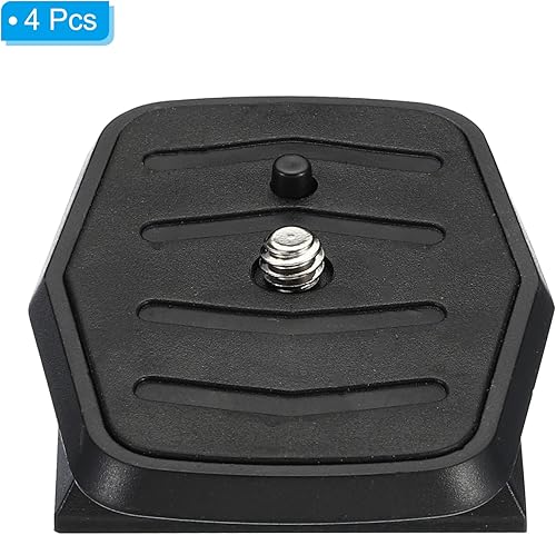 Miniatura 3 de PATIKIL Placa de liberación rápida para trípode, 1.732 in, paquete de 4 piezas de montaje de adaptador de trípode de cámara, placa de montaje de