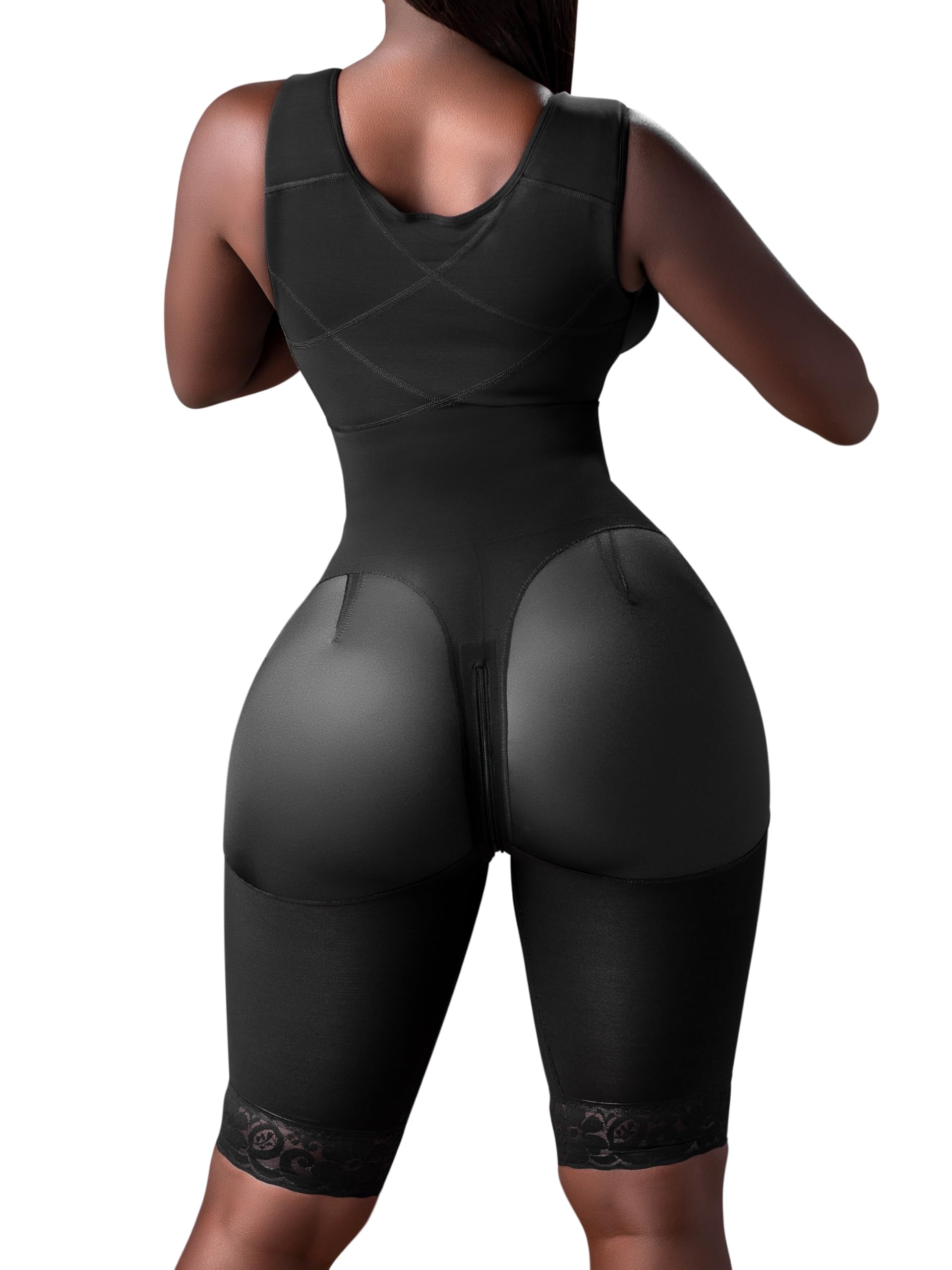 Snatched Body Post Surgery Stage 1 Faja - (Without Bra) Fajas Colombianas Moldeadoras for BBL - Compression Shapewear/Garment