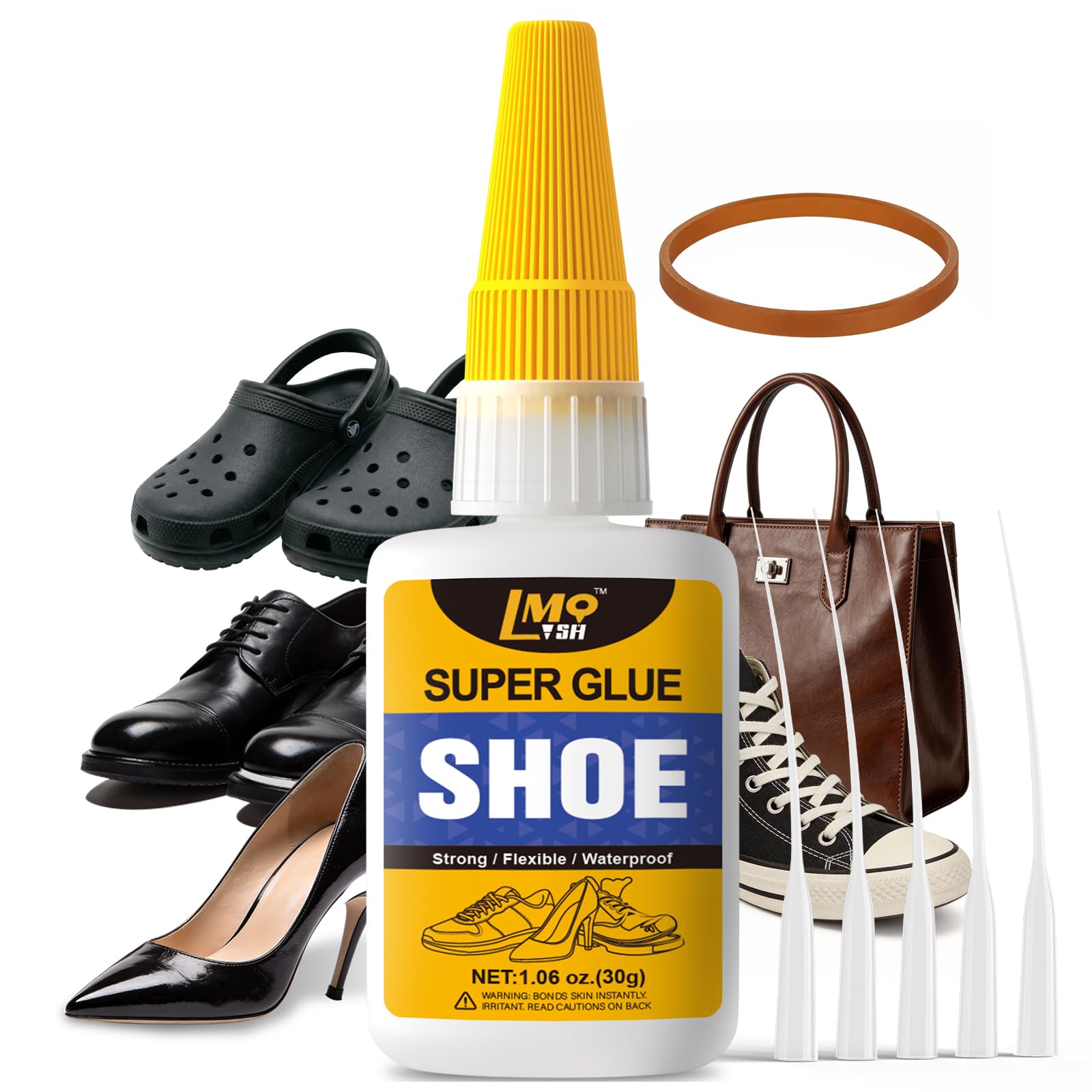 Photo 1 of Shoe Glue Sole Repair, Heavy Duty Super Glue for Shoes Boot Sneakers Heels Waterproof, All Purpose Instant Cyanoacrylate Adhesive for Leather Rubber Bottom Soles Handbags, Flexible and Quick Dry